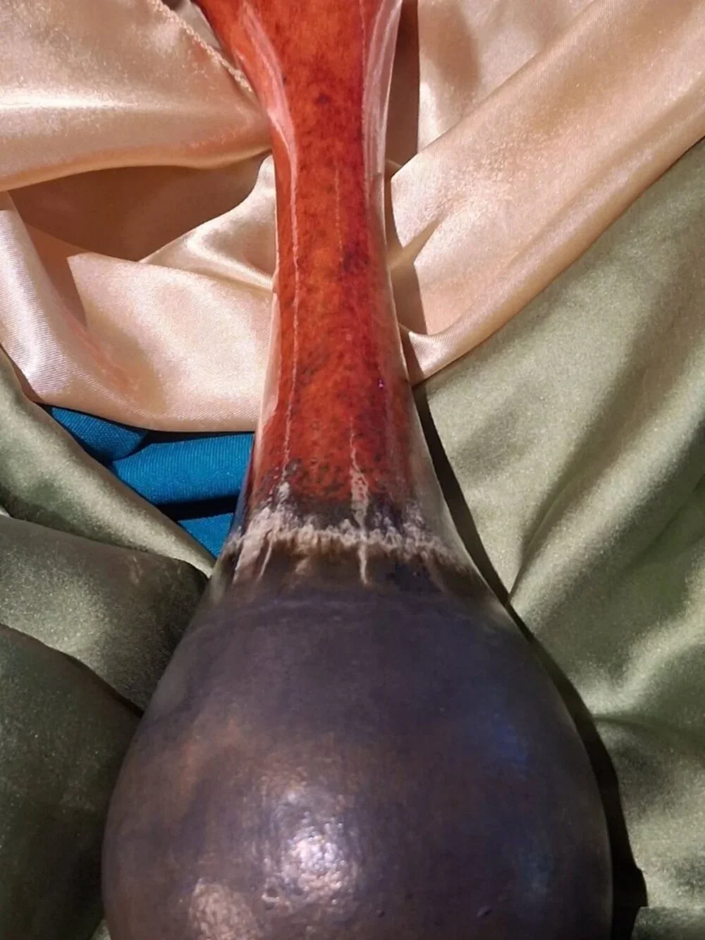 Organic, asymmetrical form paired w high-fire reactive lava/drip glazes